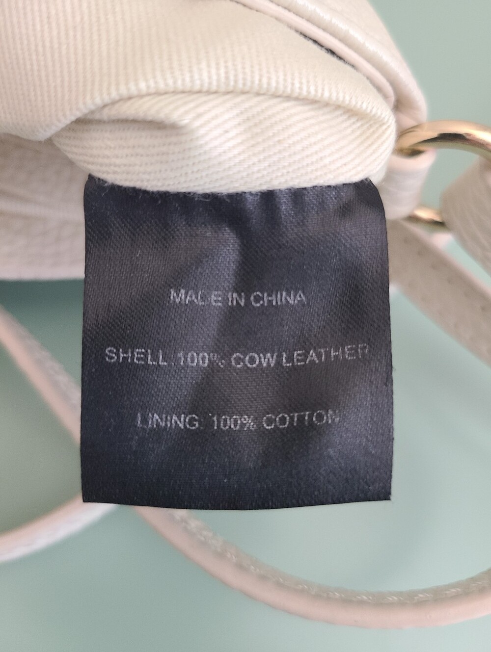 Quince Pebbled Leather Crossbody in Stone - Picture 5 of 10